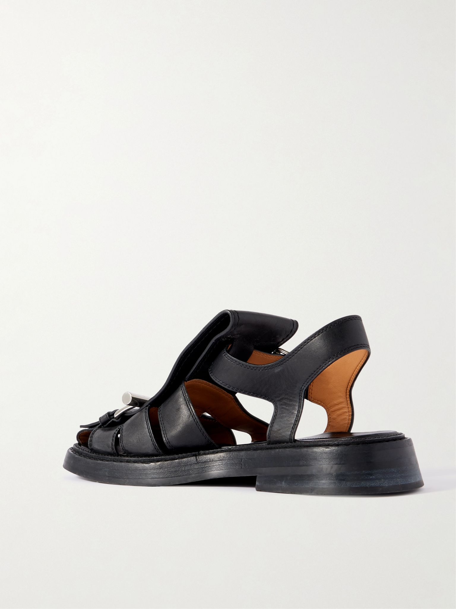 Leather sandals Black - 3