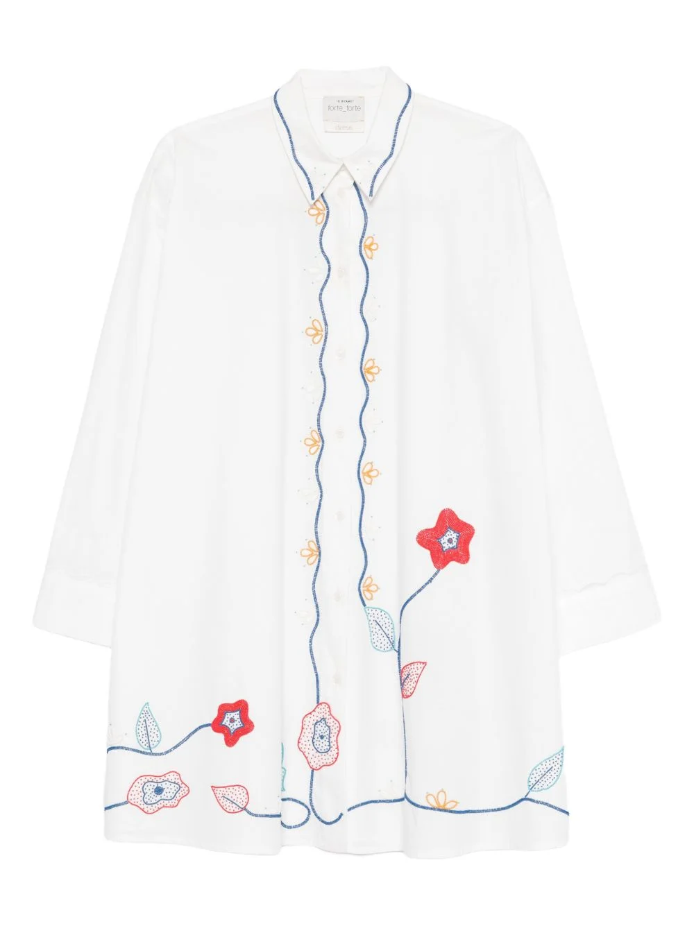 floral embroidered dress - 1