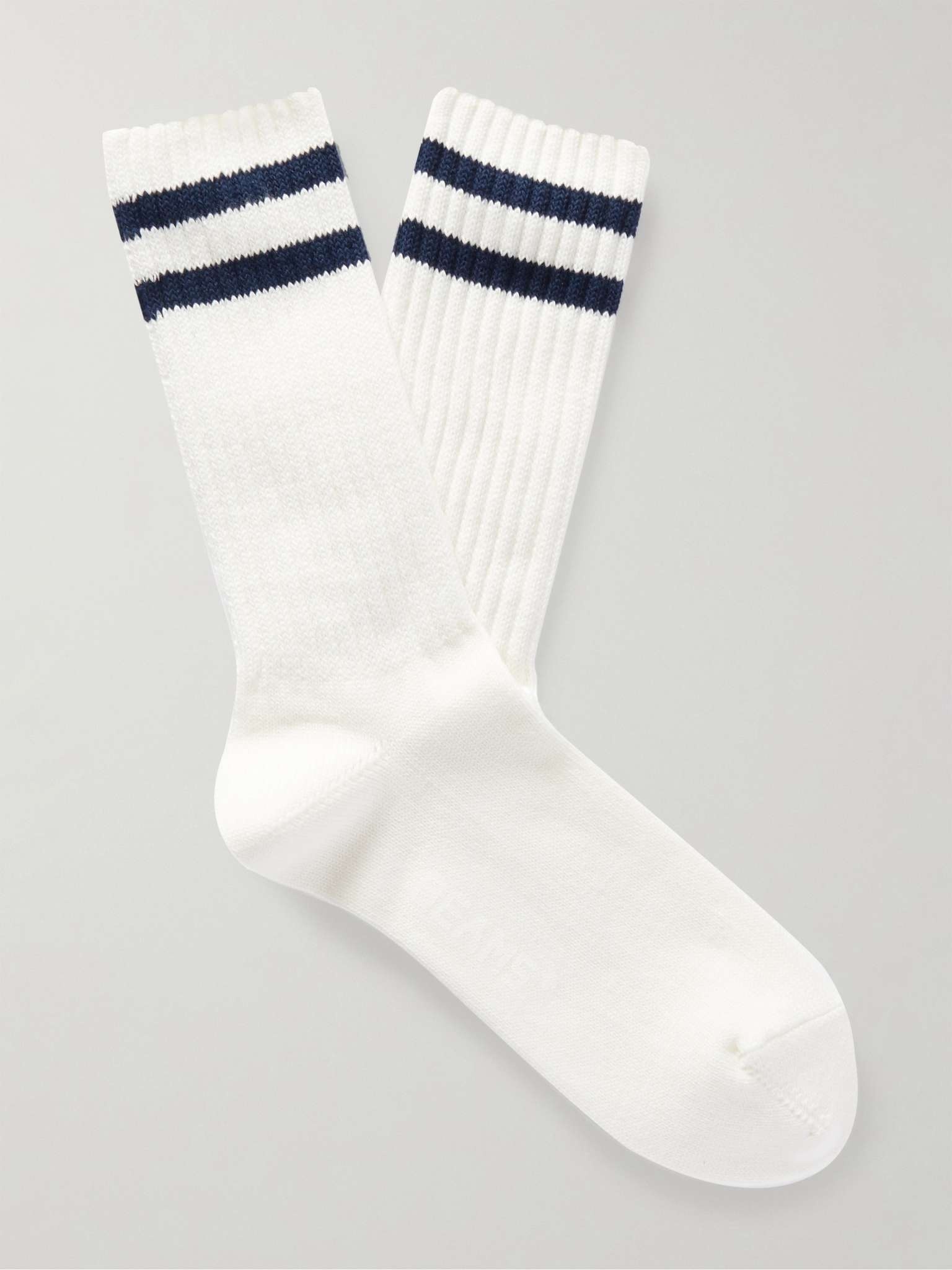 Schoolboy Striped Cotton-Blend Socks - 1