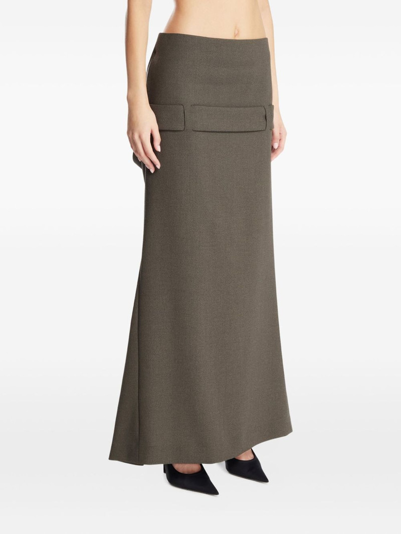 pocket-detail long skirt 4