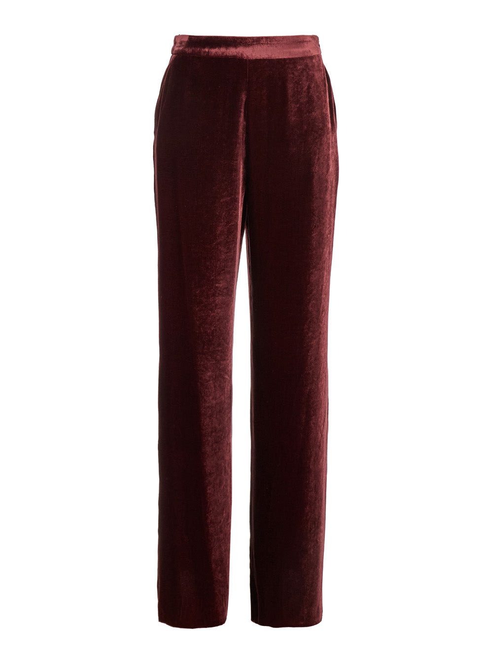 Etro Women Red Pants With Elastic Waistband In Velvet Woman - 1