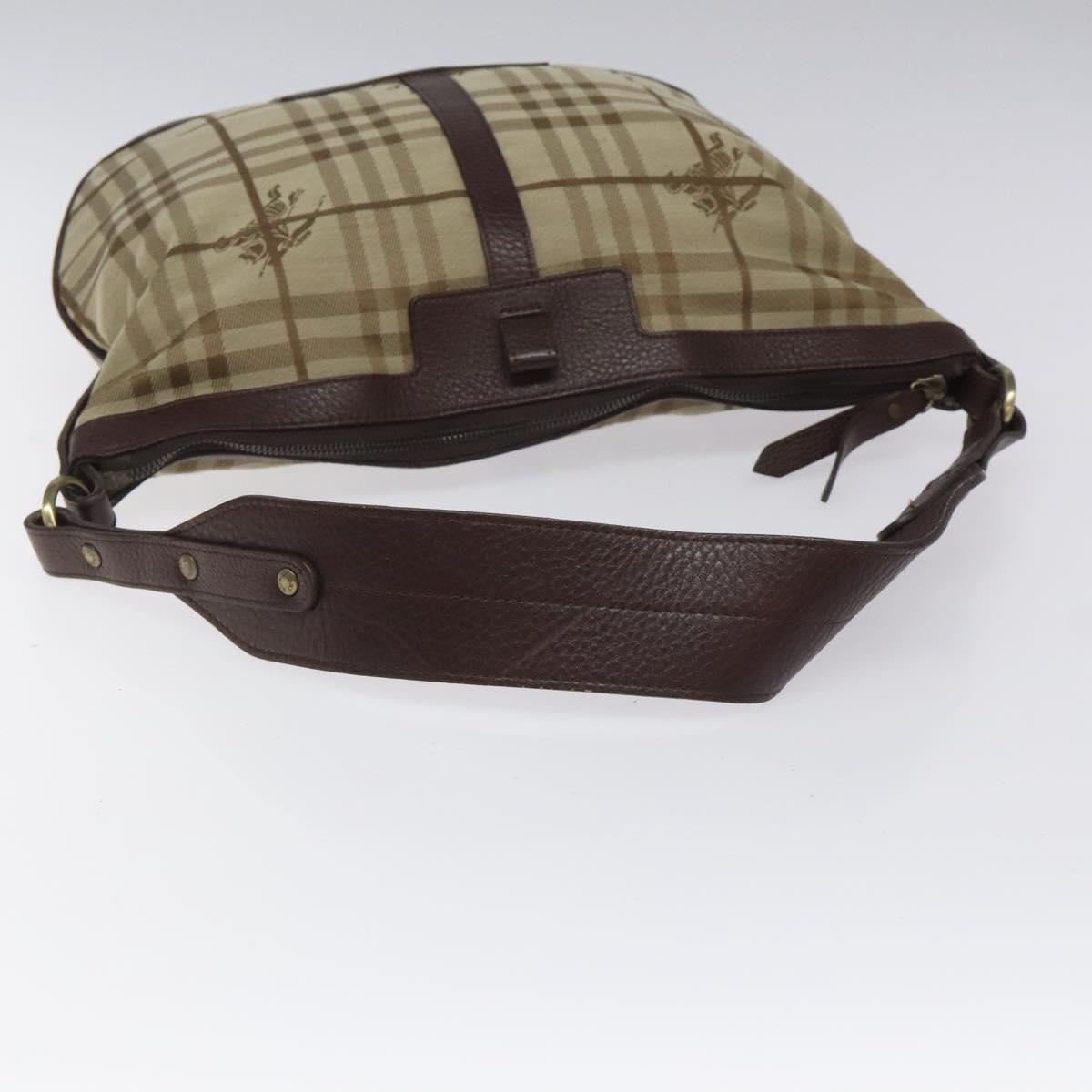 Burberry Nova Check Shoulder Bag Canvas Leather Beige Brown - 7