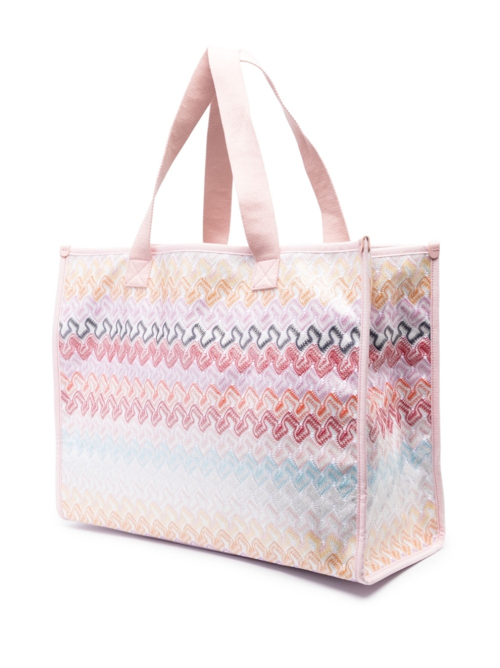 zigzag-weave tote bag - 3