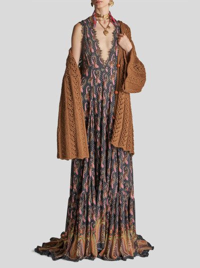 Etro LONG PAISLEY SABLE DRESS outlook