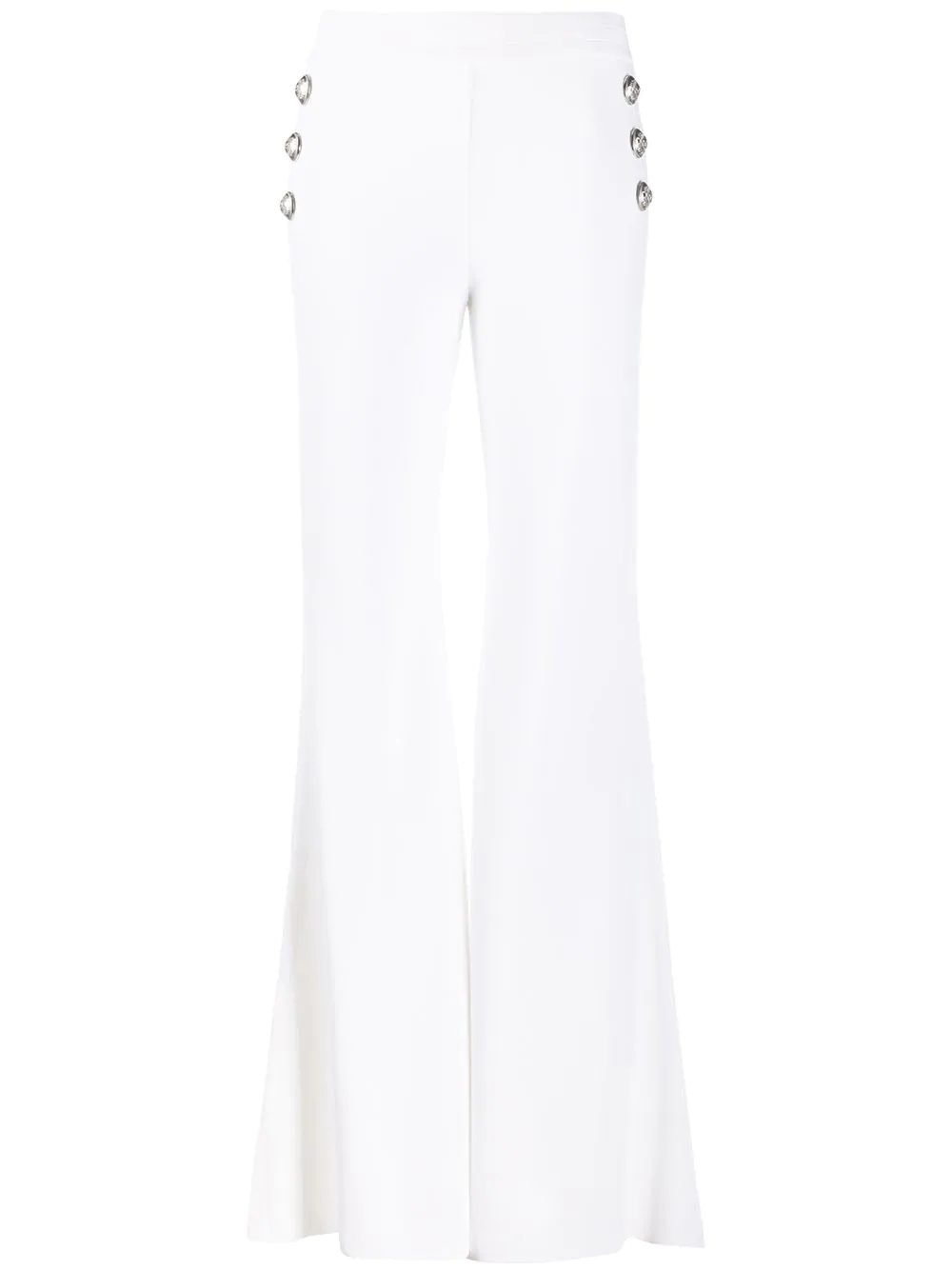 high-waisted flared trousers - 1