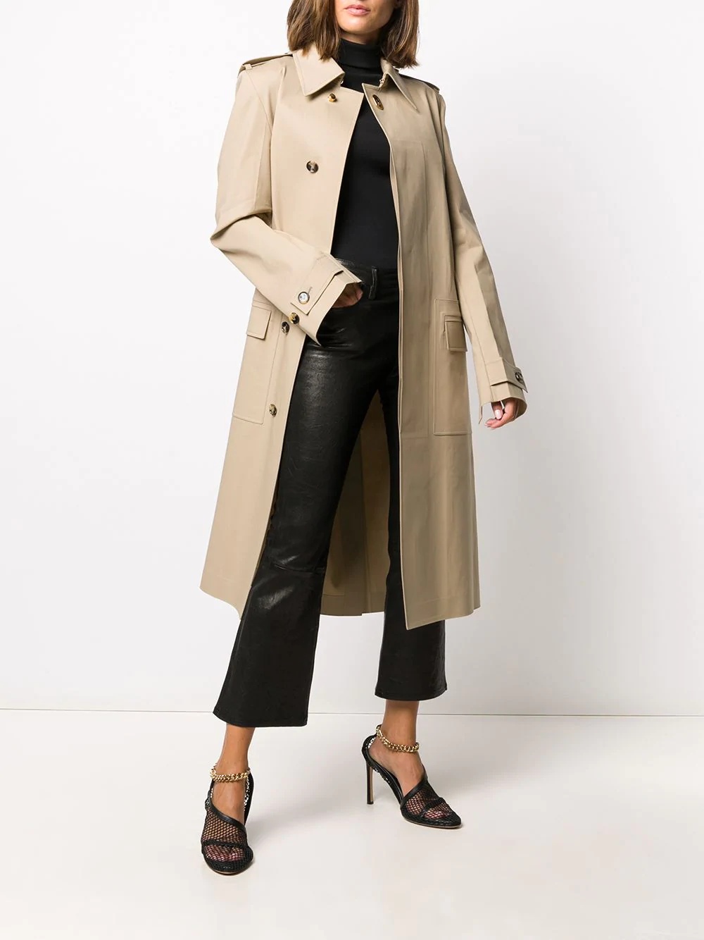 belted trench coat - 6