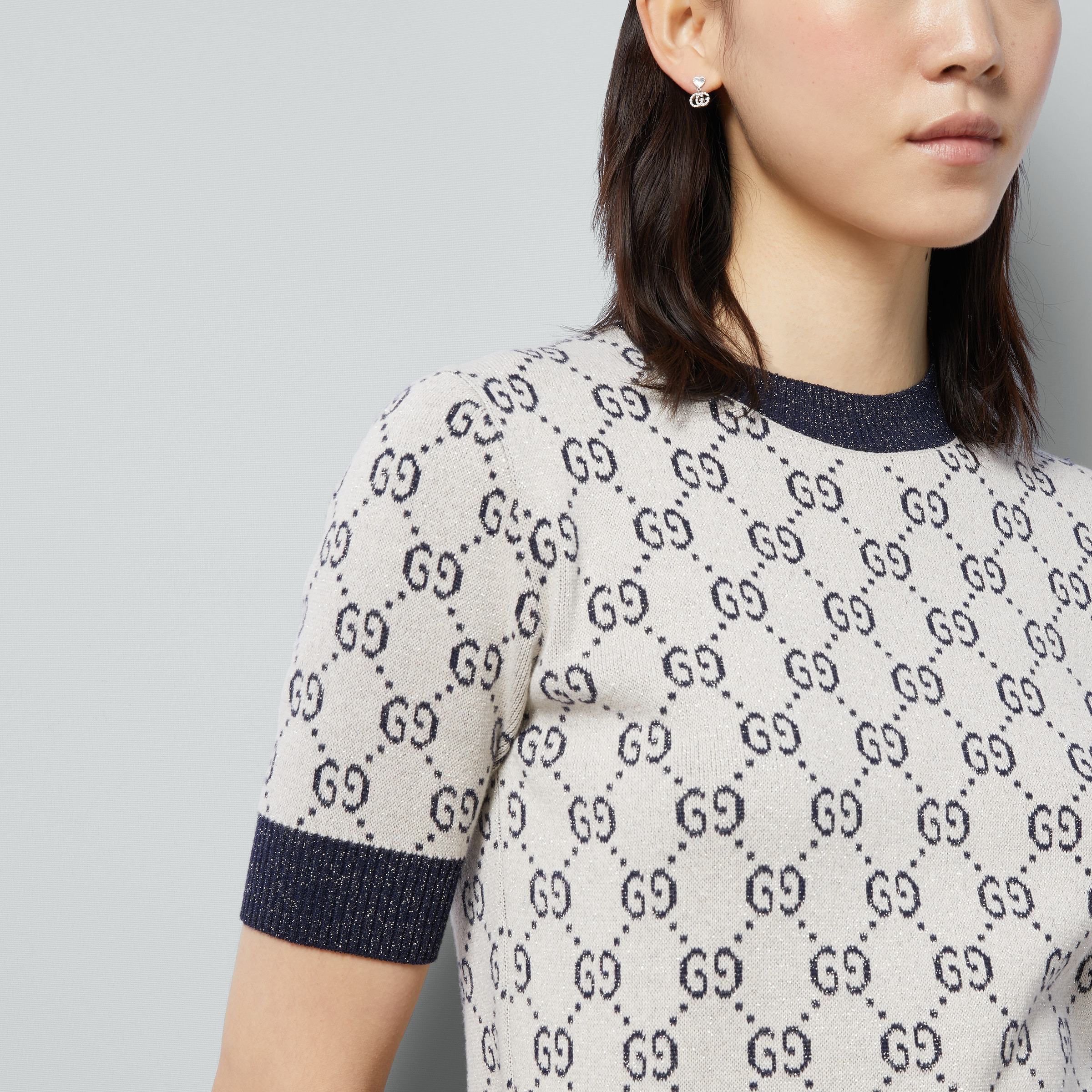 GG lamé jacquard top - 3