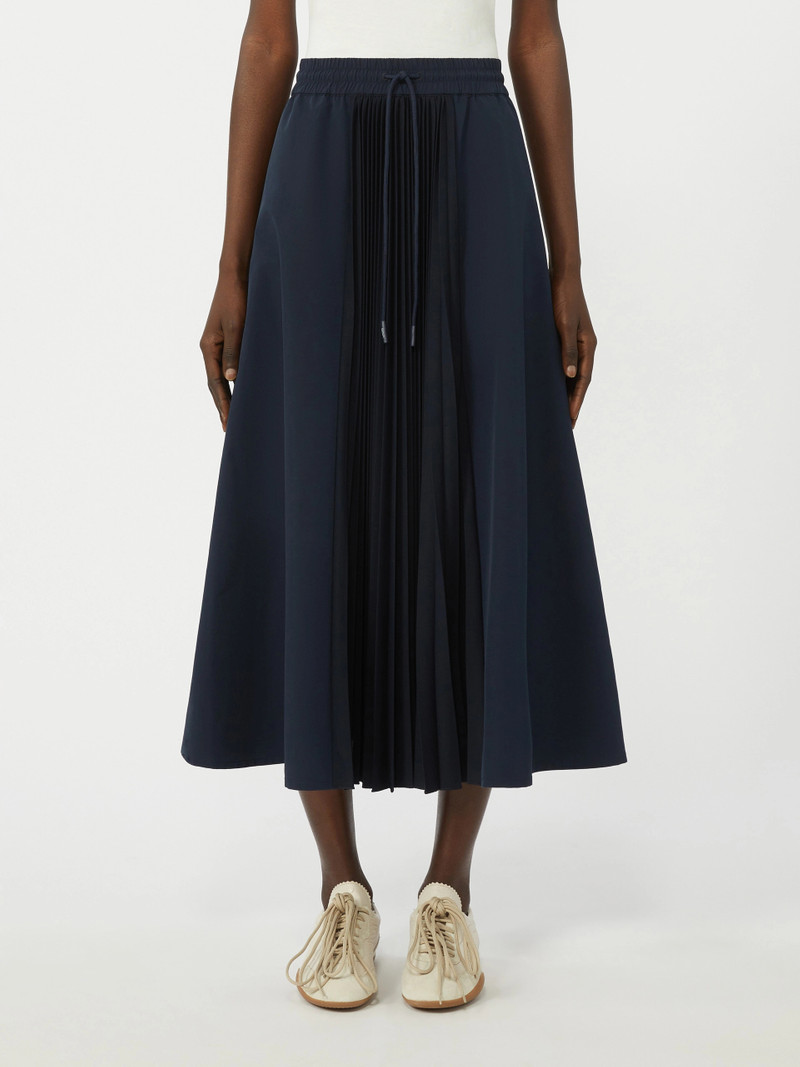 FOLK Technical fabric and jersey skirt - NAVY 3