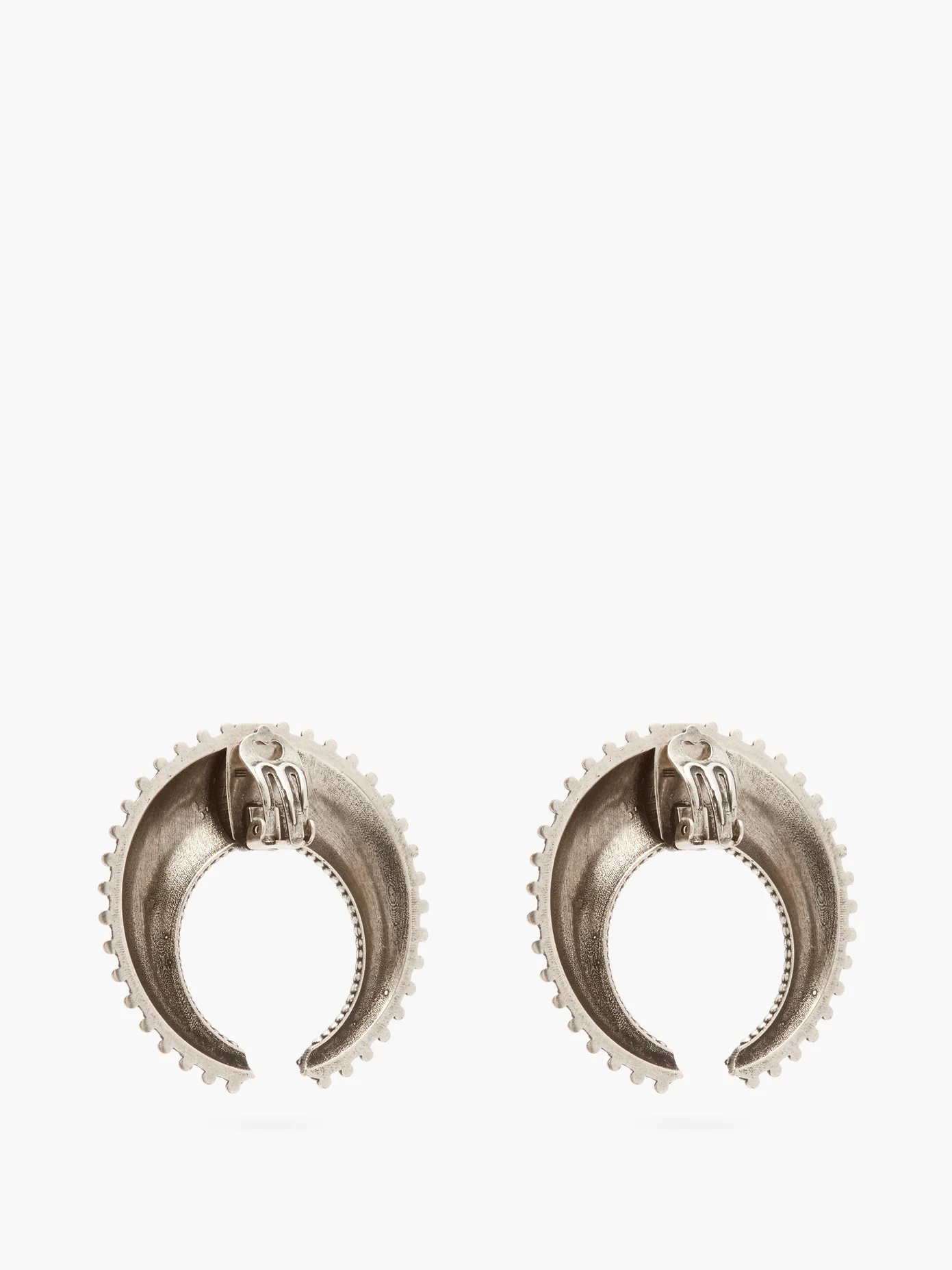 Crescent moon clip earrings - 3