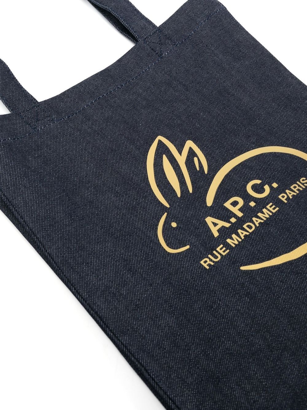 logo-print denim tote bag - 7