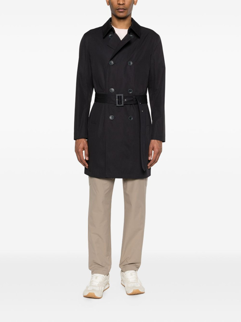 Herno double-breasted trench coat outlook