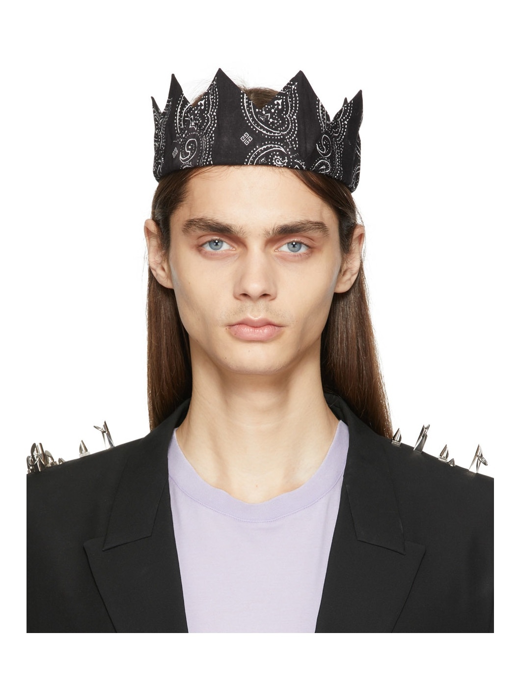 Black Crown Bandana Headband - 1