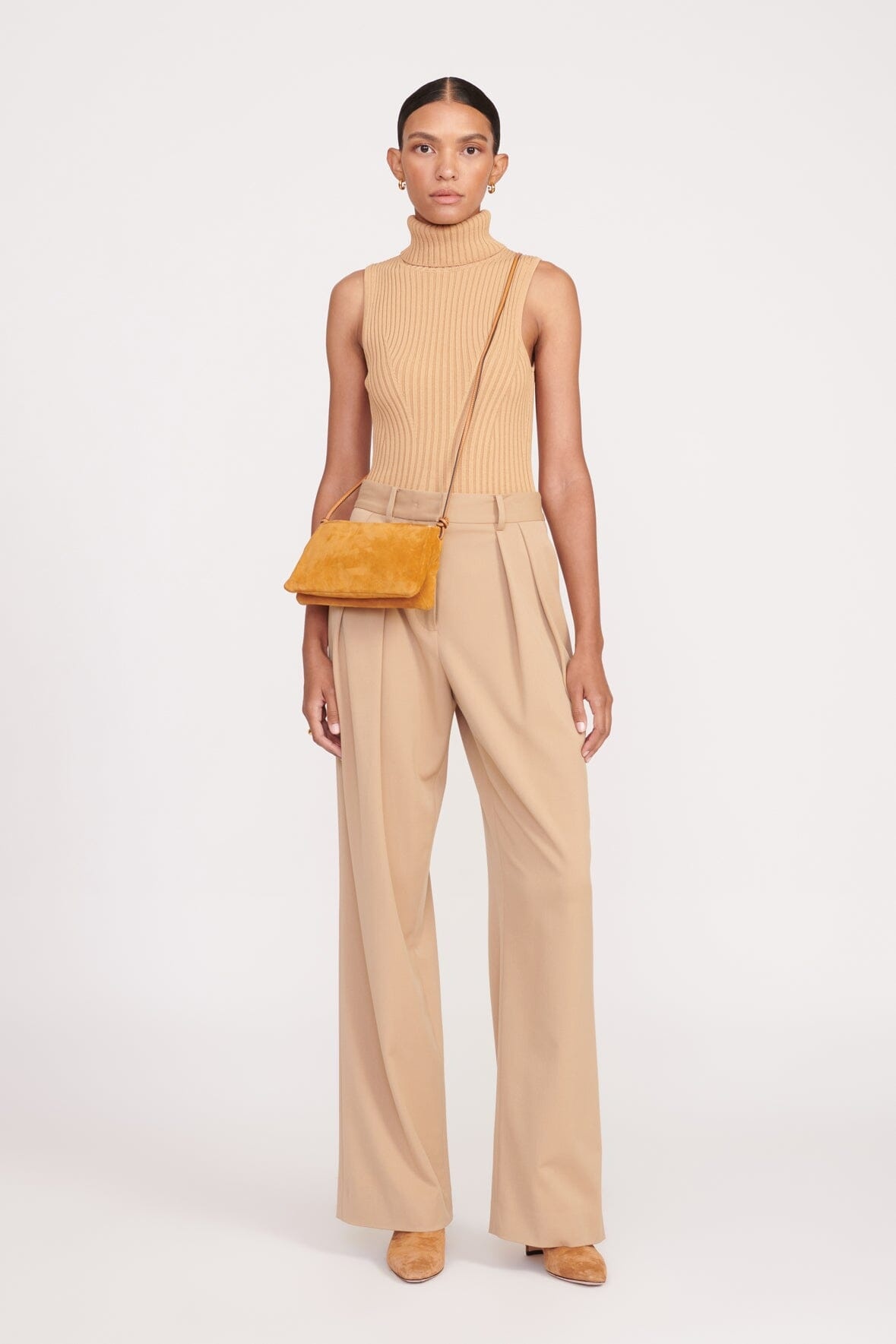 STAUD VIVI CROSSBODY BAG TAN - 2