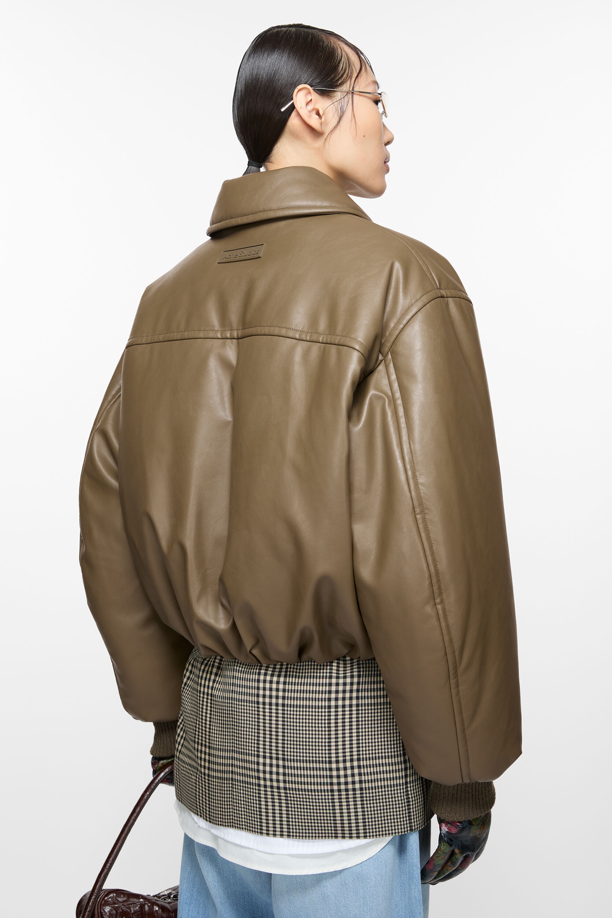 Coated bomber jacket - Khaki green - 4