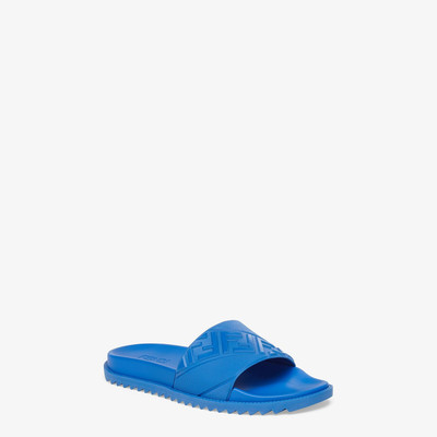 FENDI Blue rubber slides outlook