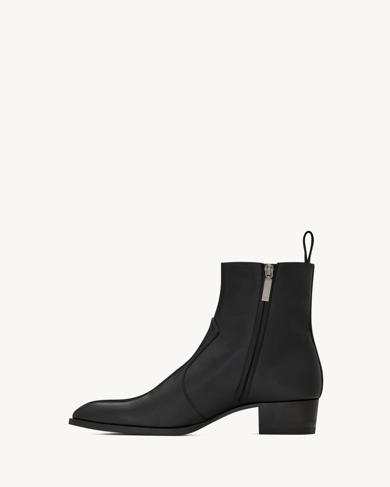 wyatt zipped boots in smooth leather 3