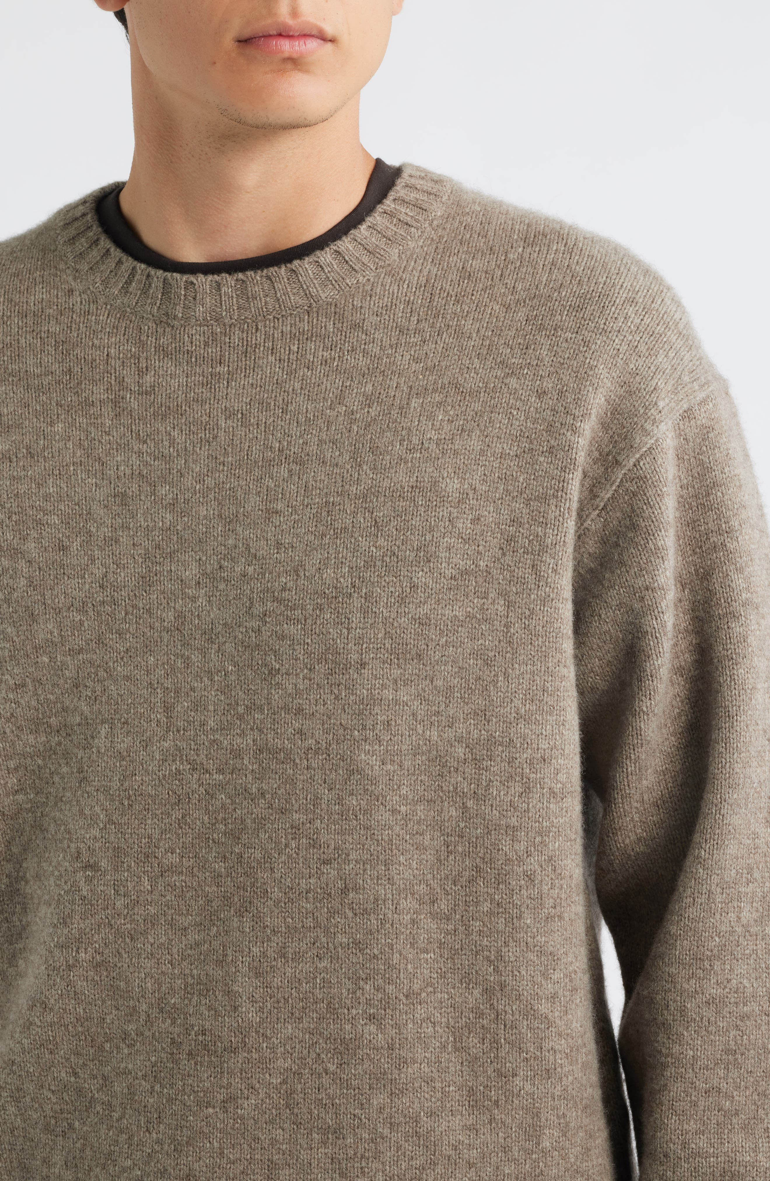 FRAME Yak Hair & Merino Wool Sweater in Dark Taupe at Nordstrom - 4