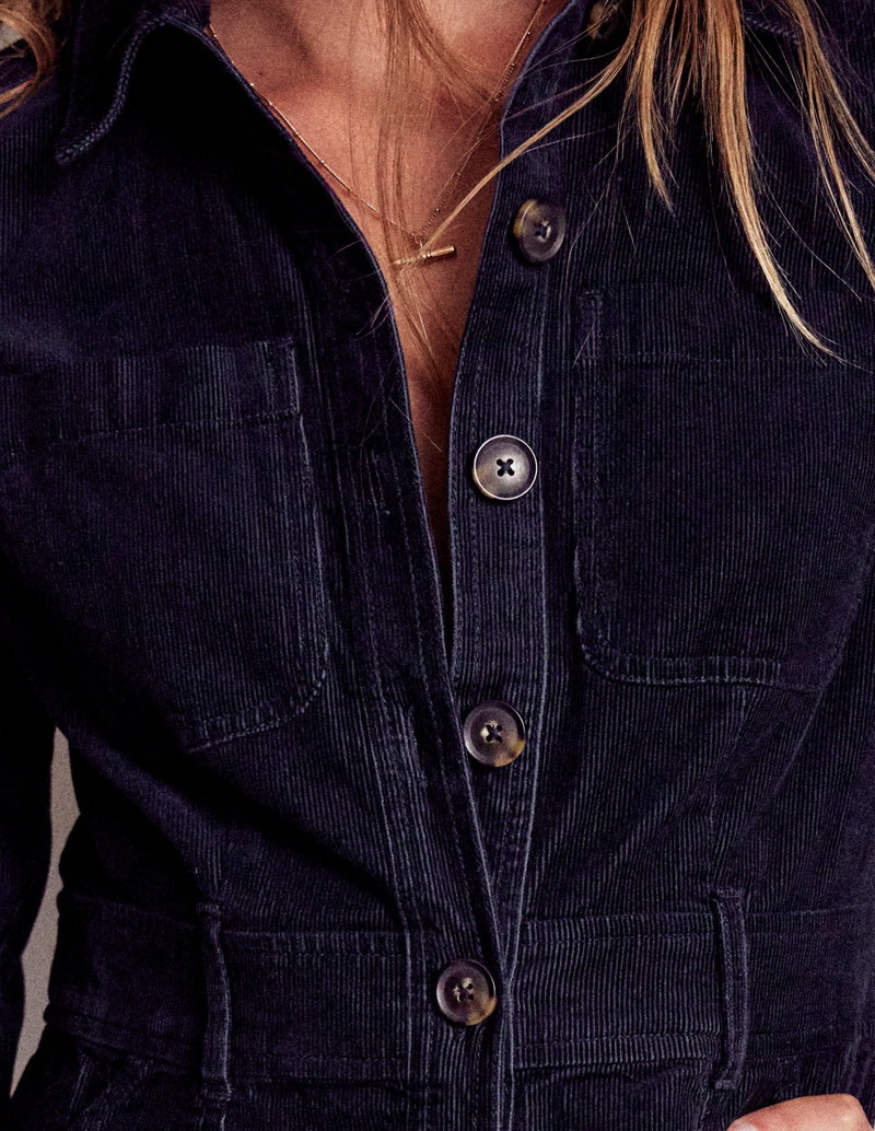 Amanda Cord Midi Dress-Navy 3