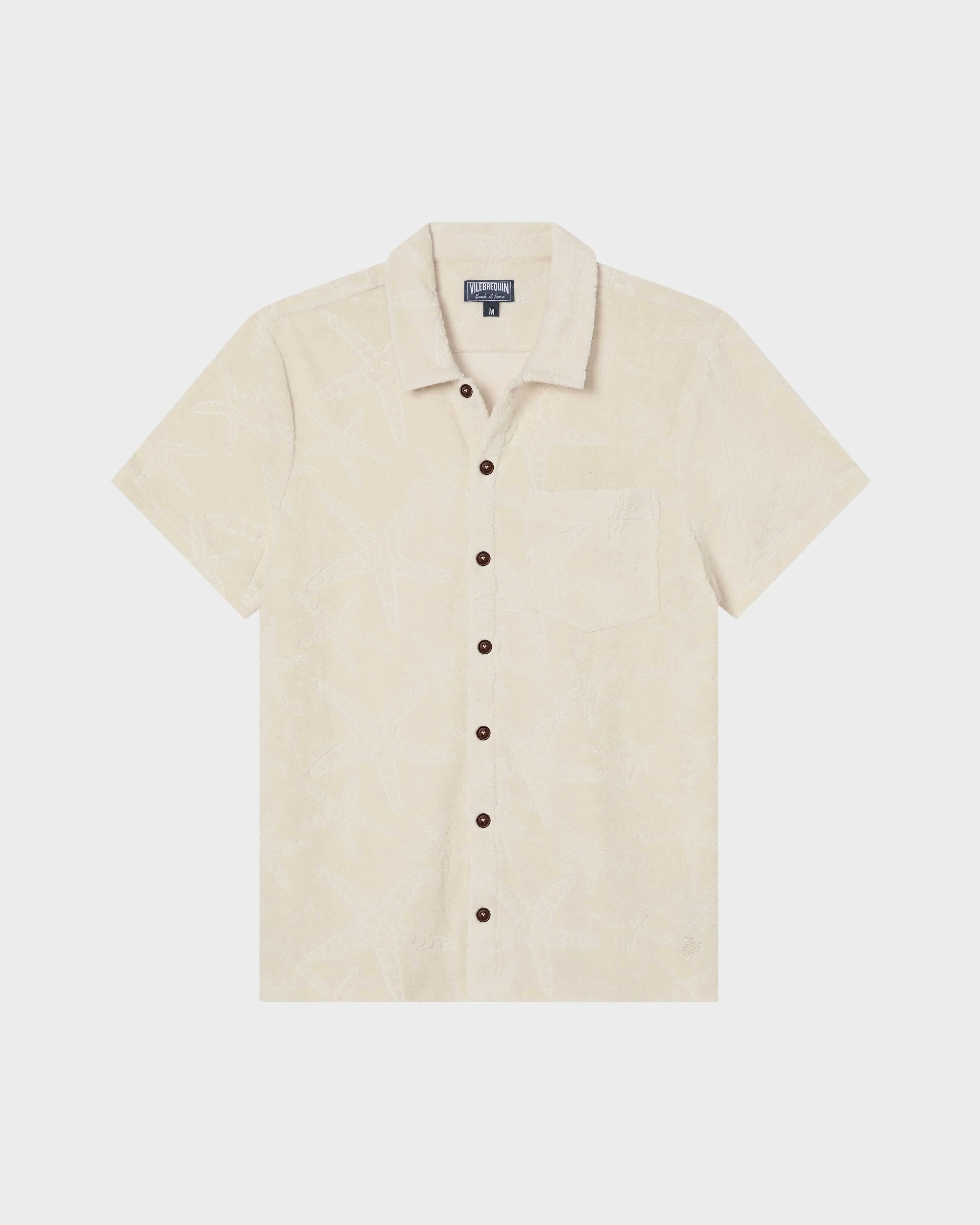 MEN TERRY BOWLING SHIRT STARFISH JACQUARD - 1