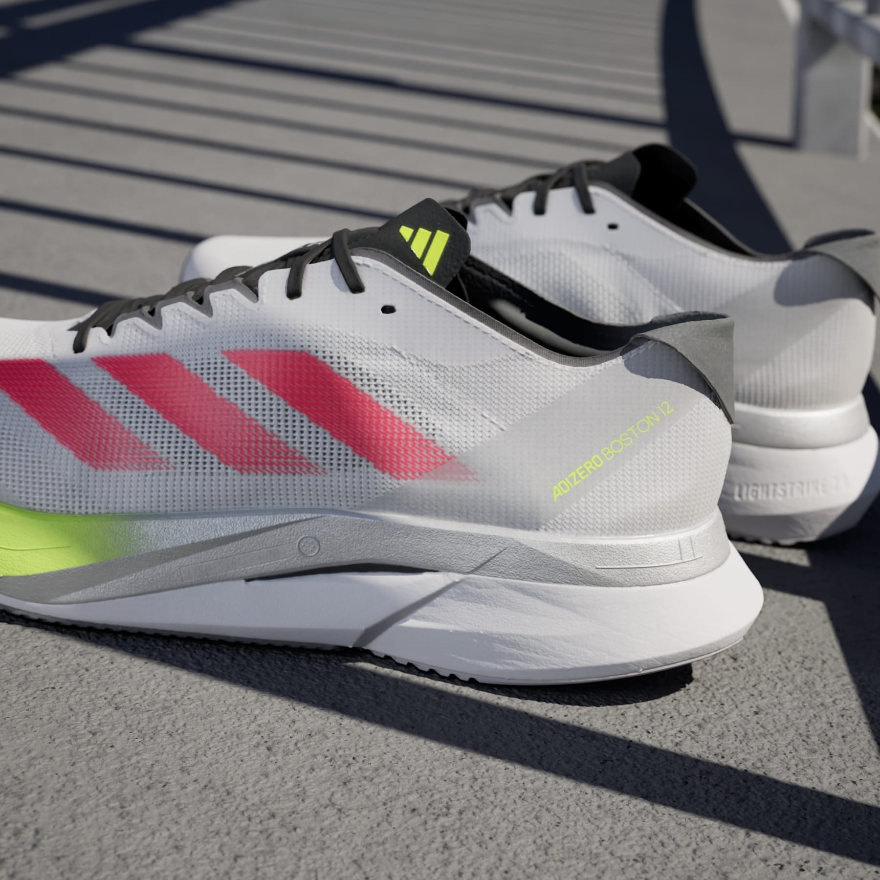 Adidas Adizero Boston 12 Ekiden Pack Mens Running Shoes Grey/Red JI4472 (NEW) Size 11 - Adidas Adizero Boston 12 Ekiden Pack for sale  main image 3