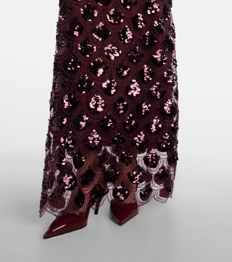 Embellished mesh cocktail dress 5