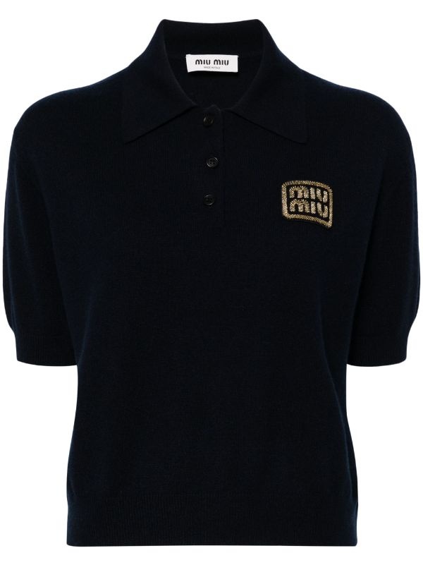 トップス 99AW miumiu knit polo shirt archive Miu Miu Knitted Polo