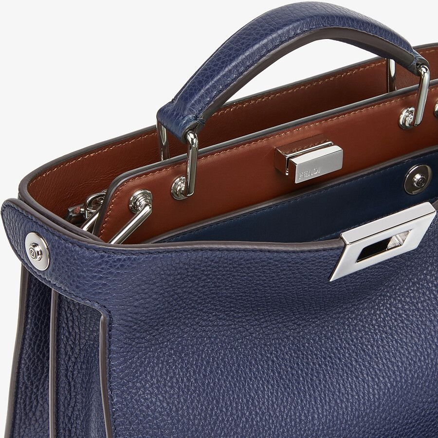 Dark blue leather bag - 6