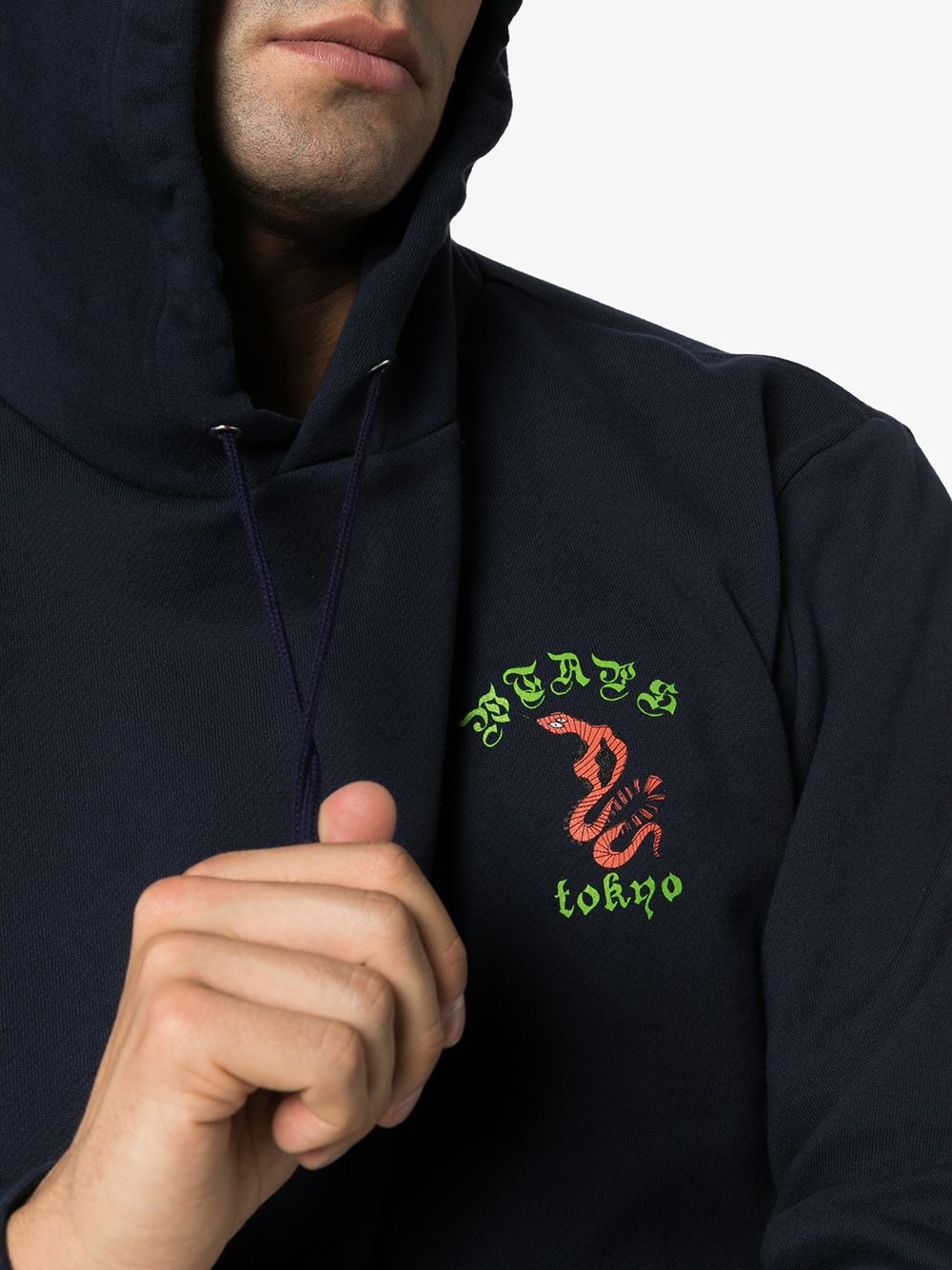 Tokyo logo print hoodie - 5