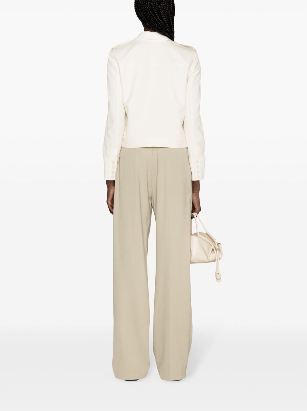 peak-lapels cropped jacket - 4