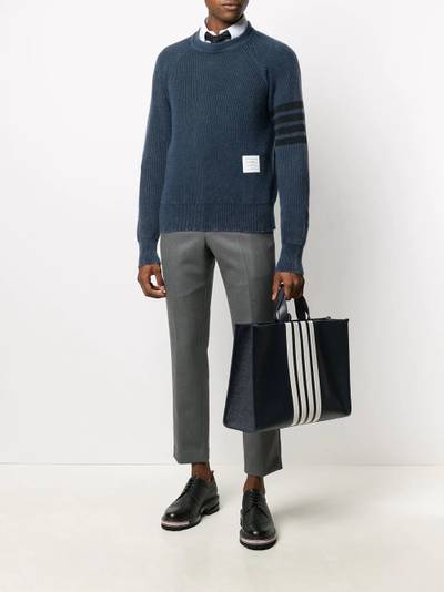 Thom Browne garment-dyed 4-bar pullover outlook