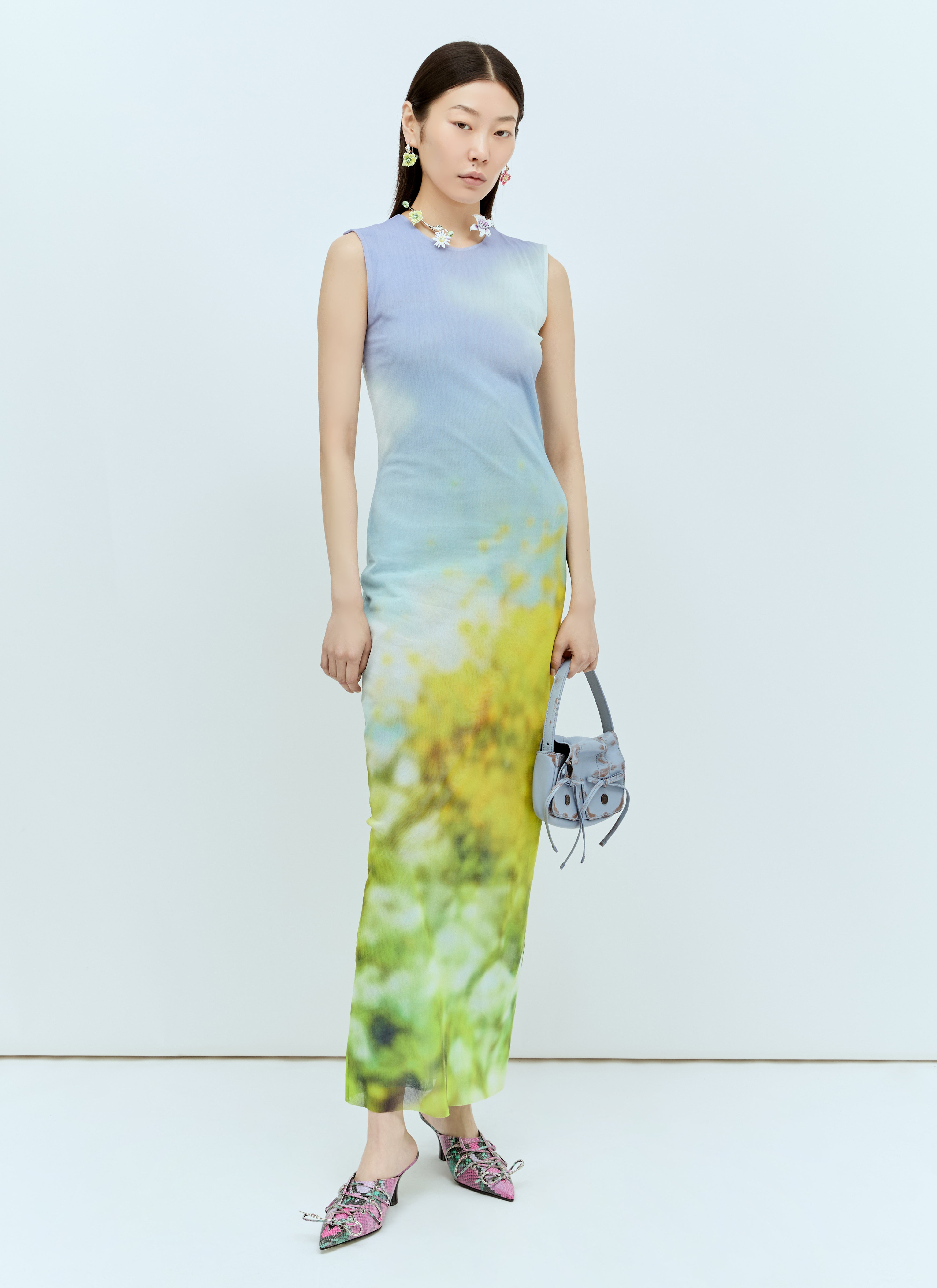 Acne Studios Women Blurred Print Maxi Dress - 2
