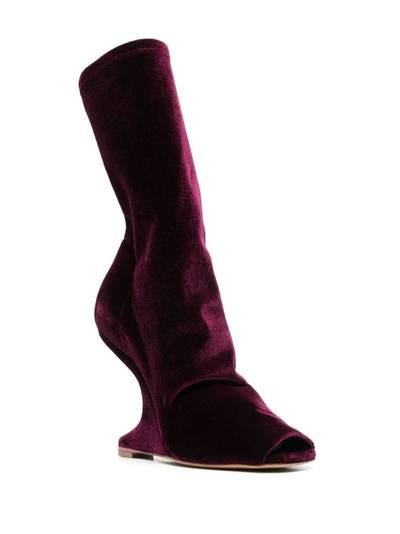 Rick Owens Lilies 120mm sculpted-heel calf-length boots outlook
