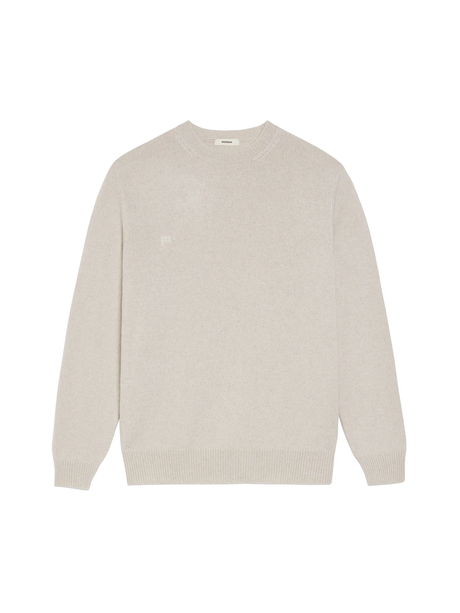 Mens Recycled Cashmere Crewneck Sweatshirt - Oatmeal - 1