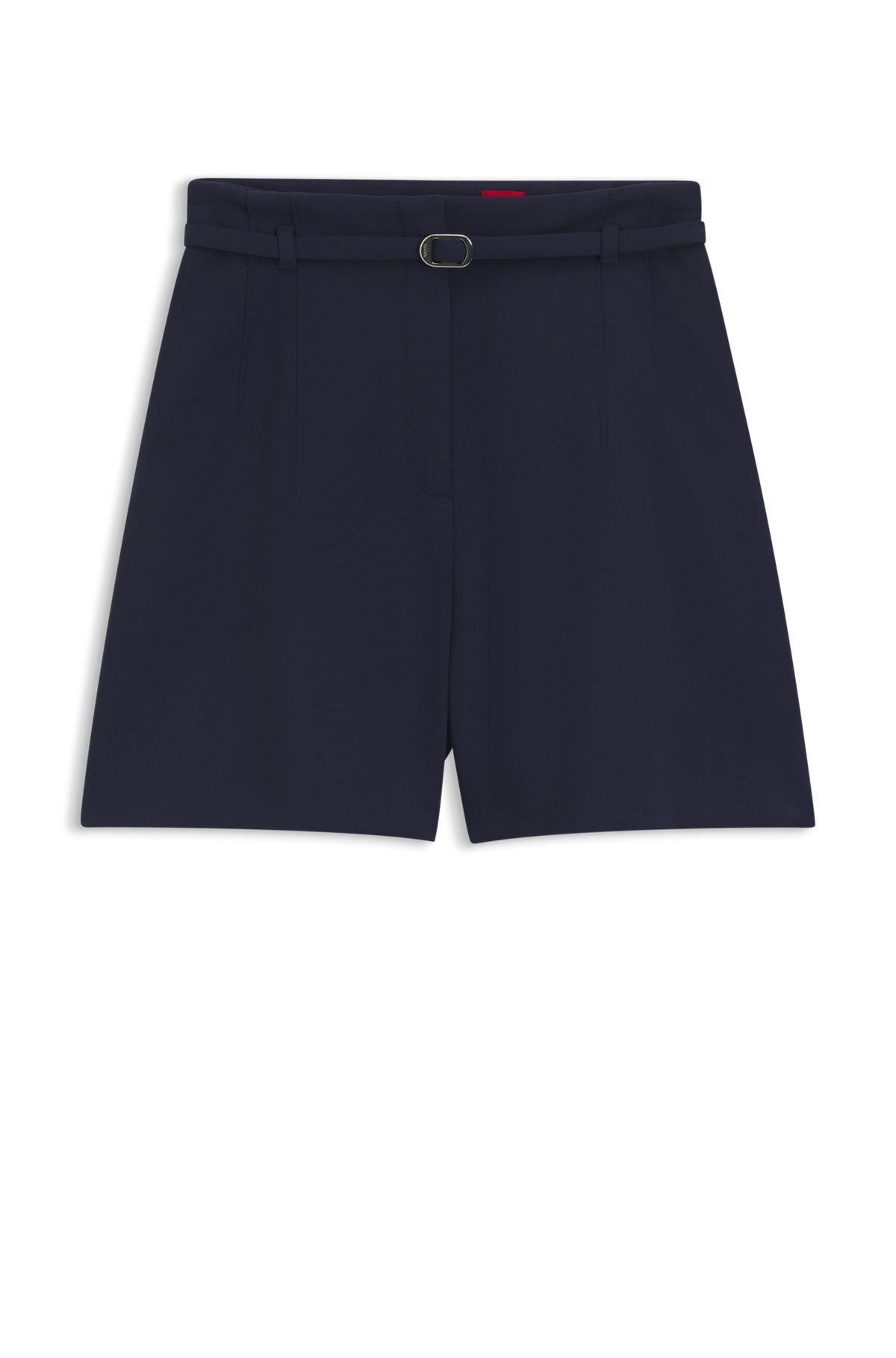 REGULAR-FIT SHORTS WITH BUCKLED BELT - 1