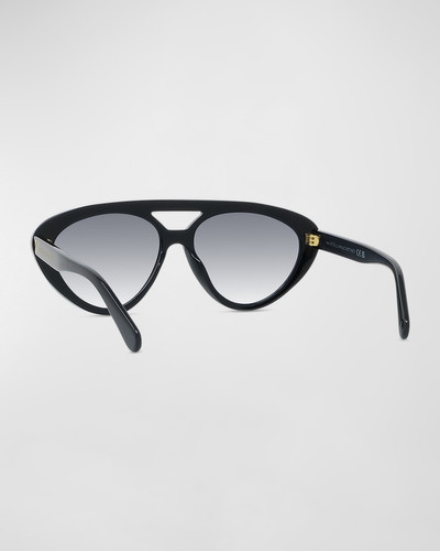 Stella McCartney Logo Acetate Aviator Sunglasses outlook