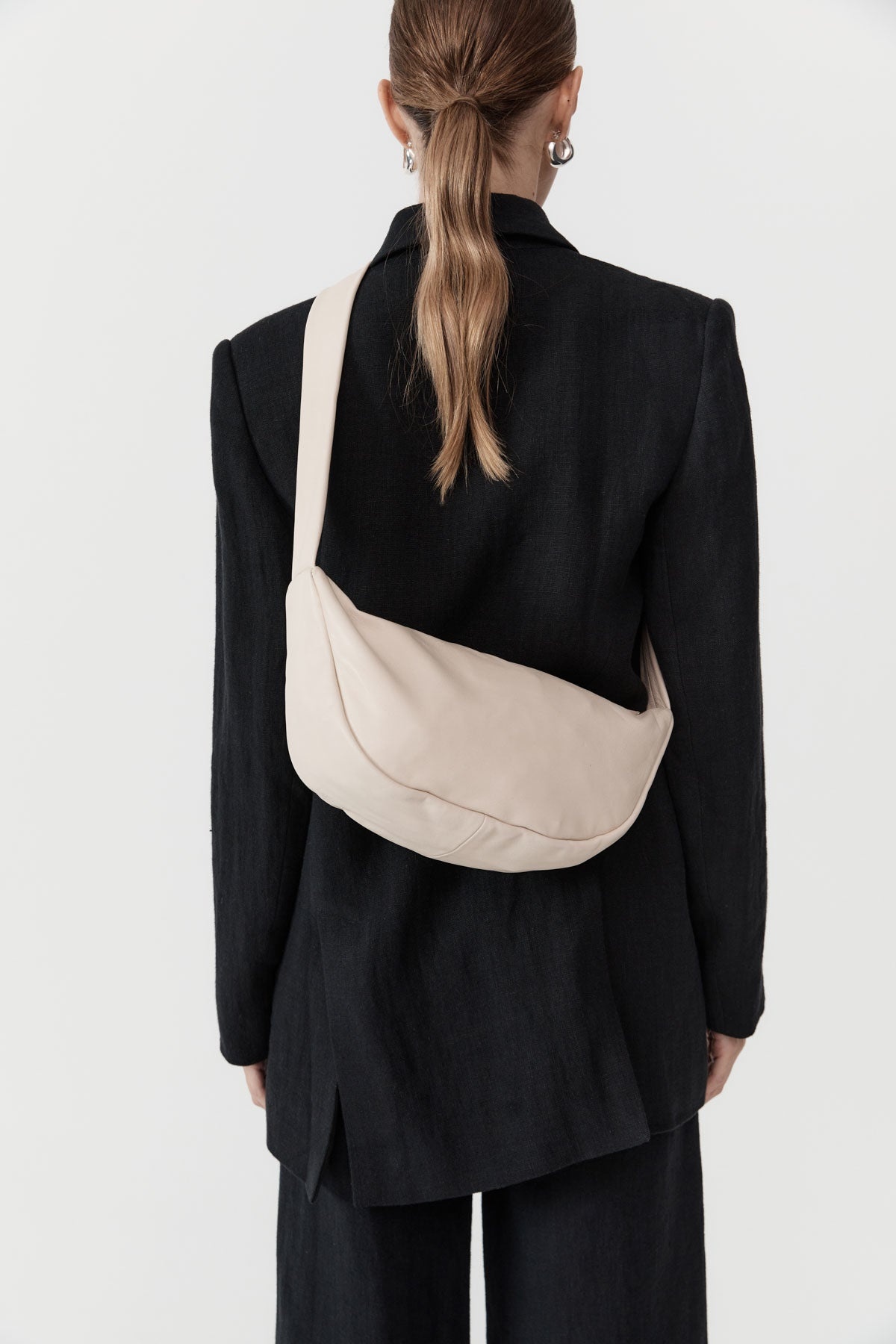 Soft Crescent Bag - Ecru - 2