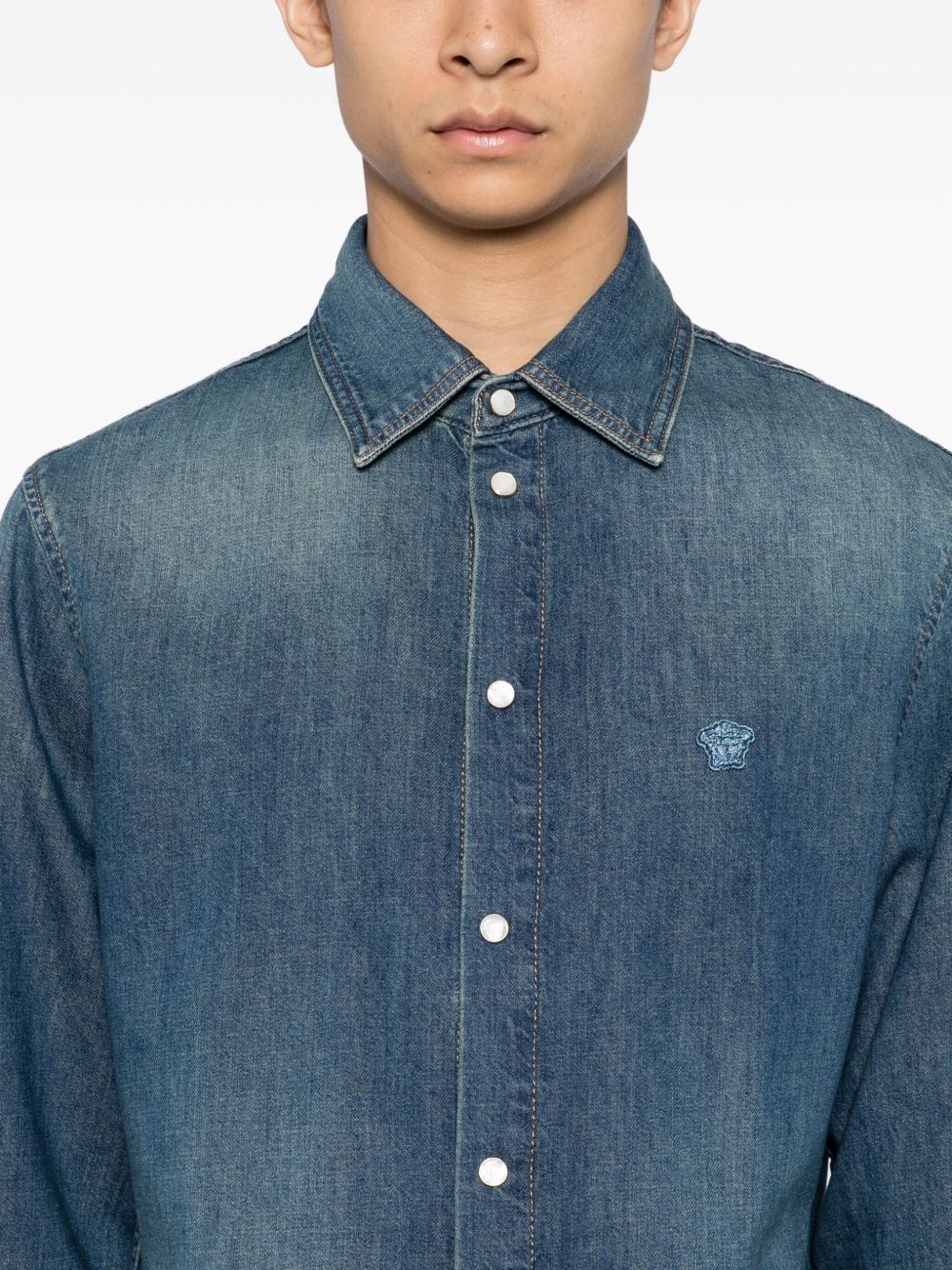 embroidered-logo shirt - 5