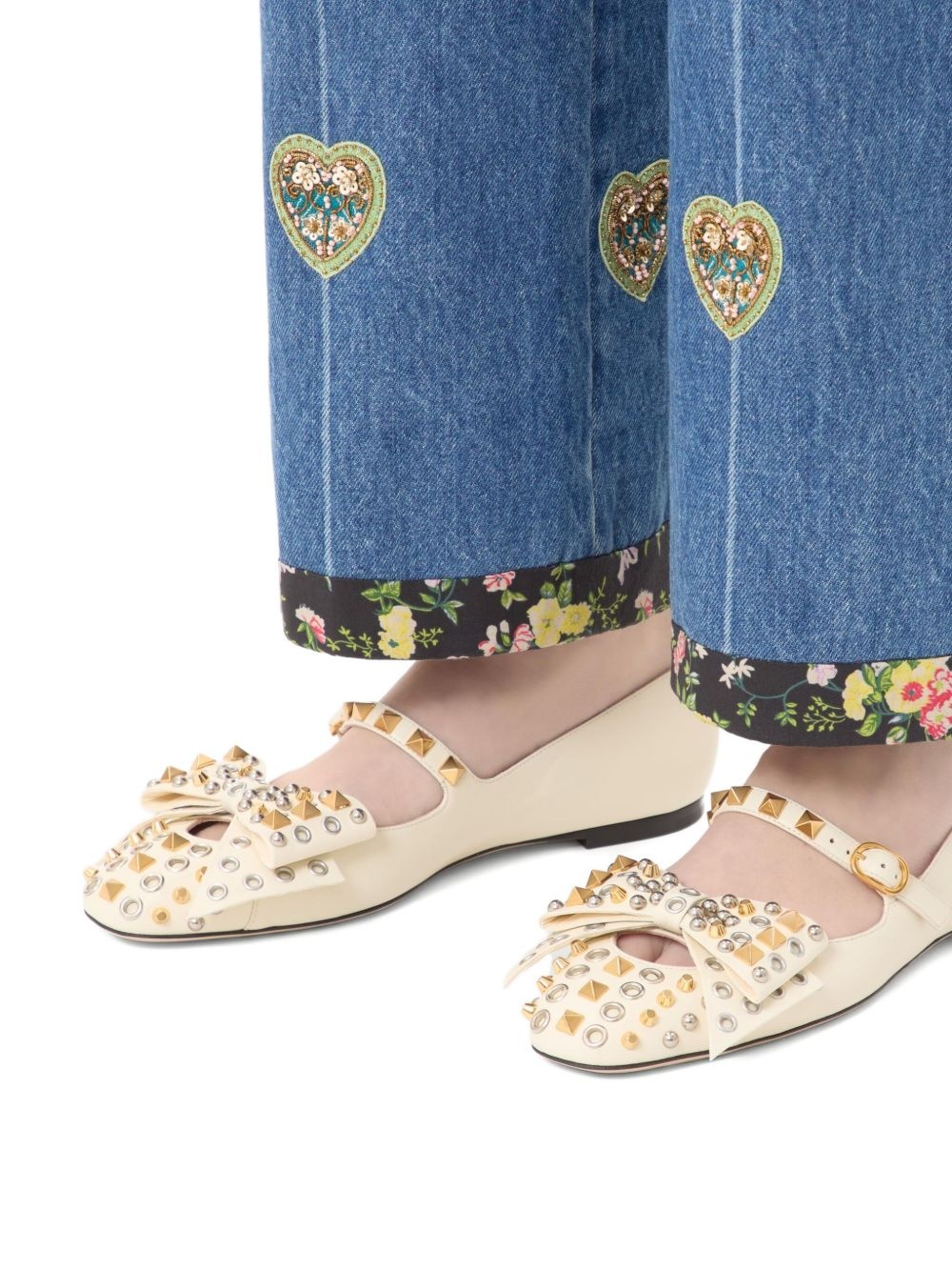 Bowow studded ballerina shoes - 7