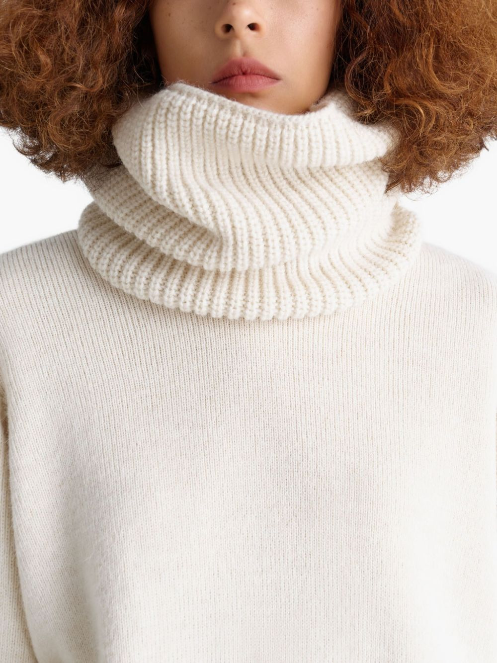 ribbed high-neck snood - 3