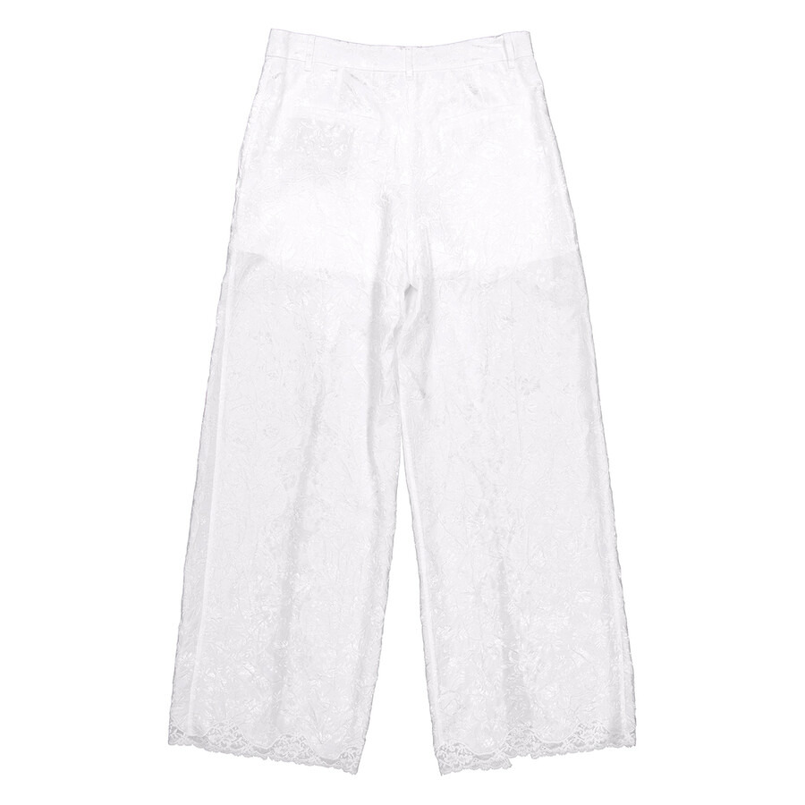 Burberry Floral Motif Viscose Trousers - 7