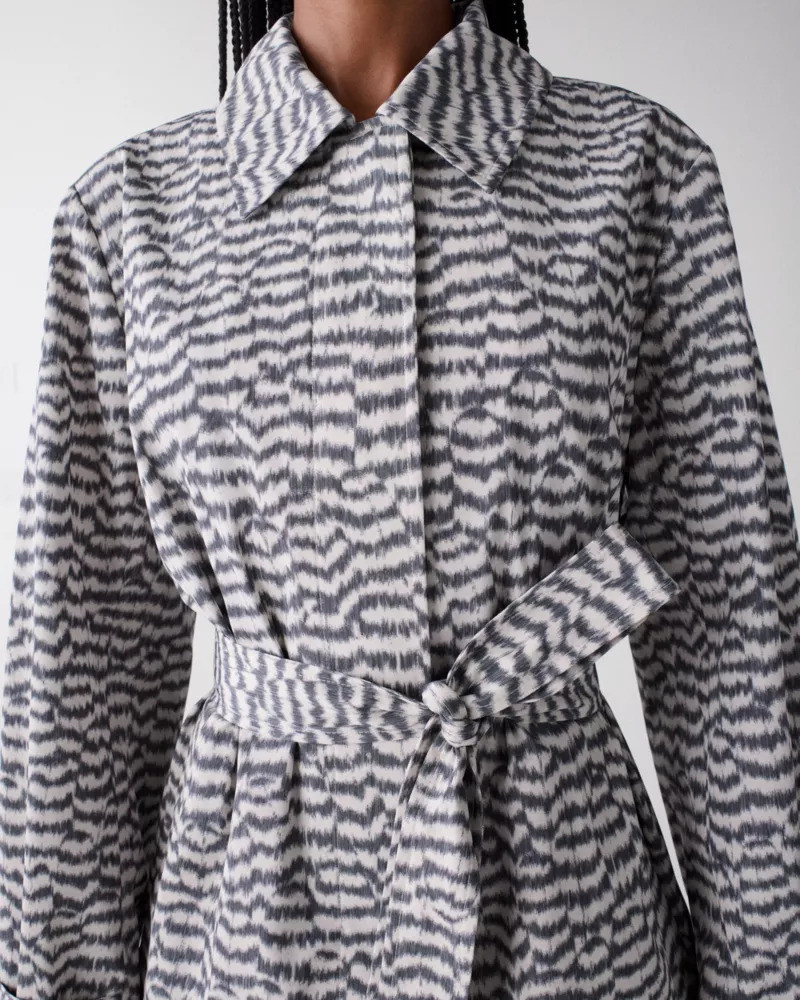 kate spade Modern Feathers Belted Trench Coat outlook