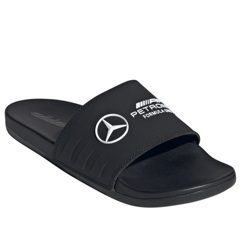 adidas x Mercedes AMG Adilette Slides 'Petronas Formula One Team Core Black' JR1070 - 3