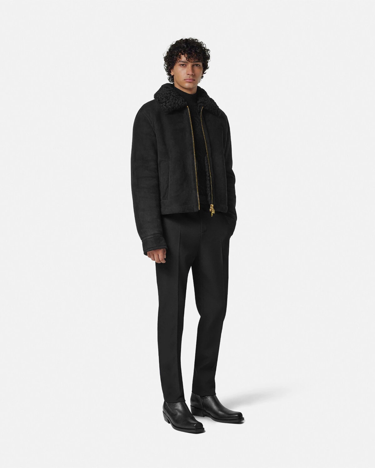 Suede Shearling Blouson Jacket - 2