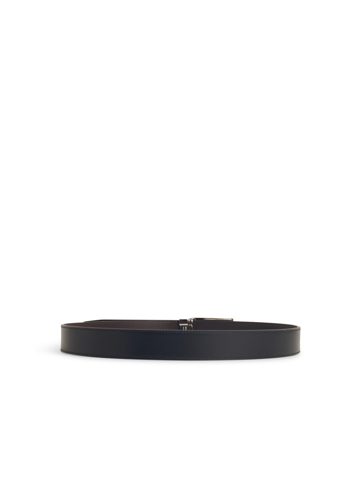 Salvatore Ferragamo Black Leather Belt Men - 2