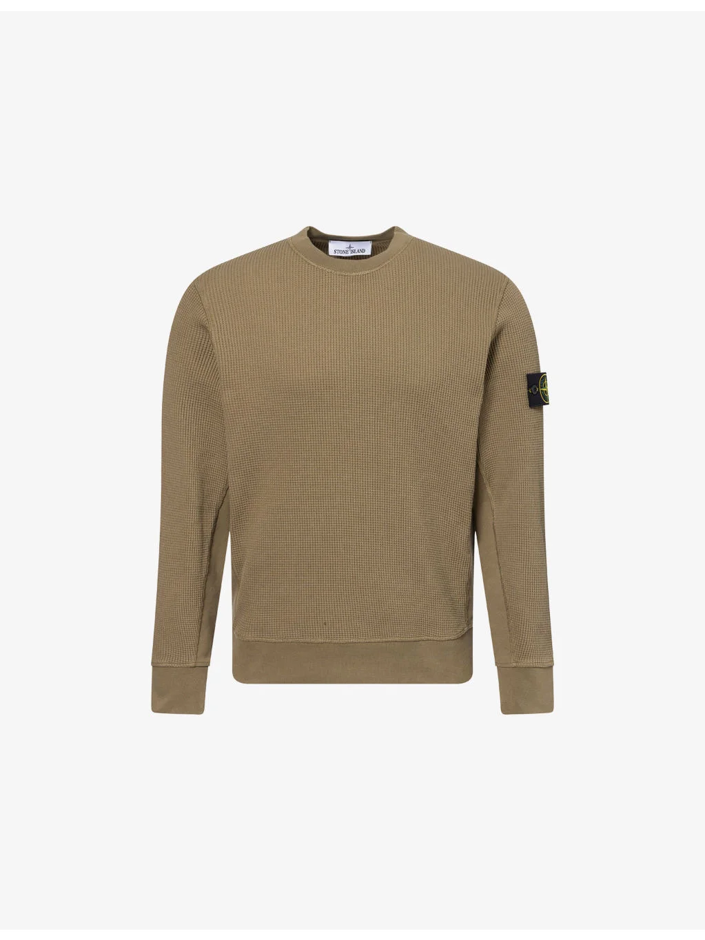 Waffle Crewneck Cotton-Jersey Sweatshirt - 1