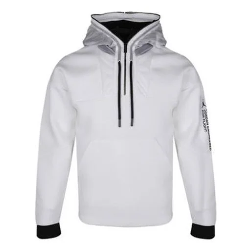Air Jordan Half Zipper Sports Pullover White AT9780-100 - 1