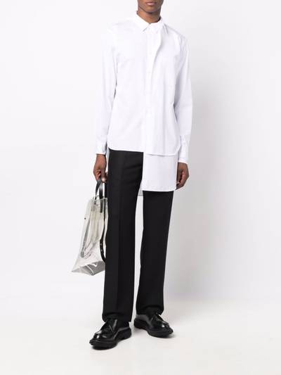 Comme des Garçons Homme Plus asymmetric cotton shirt outlook