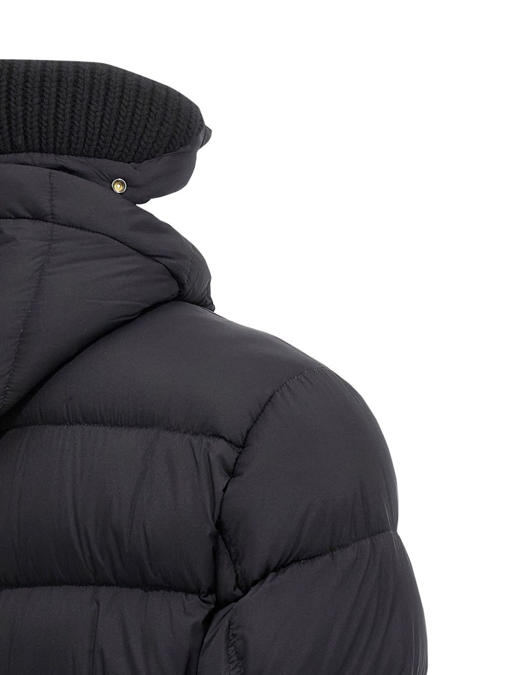 quilted hooded parka coat - 5