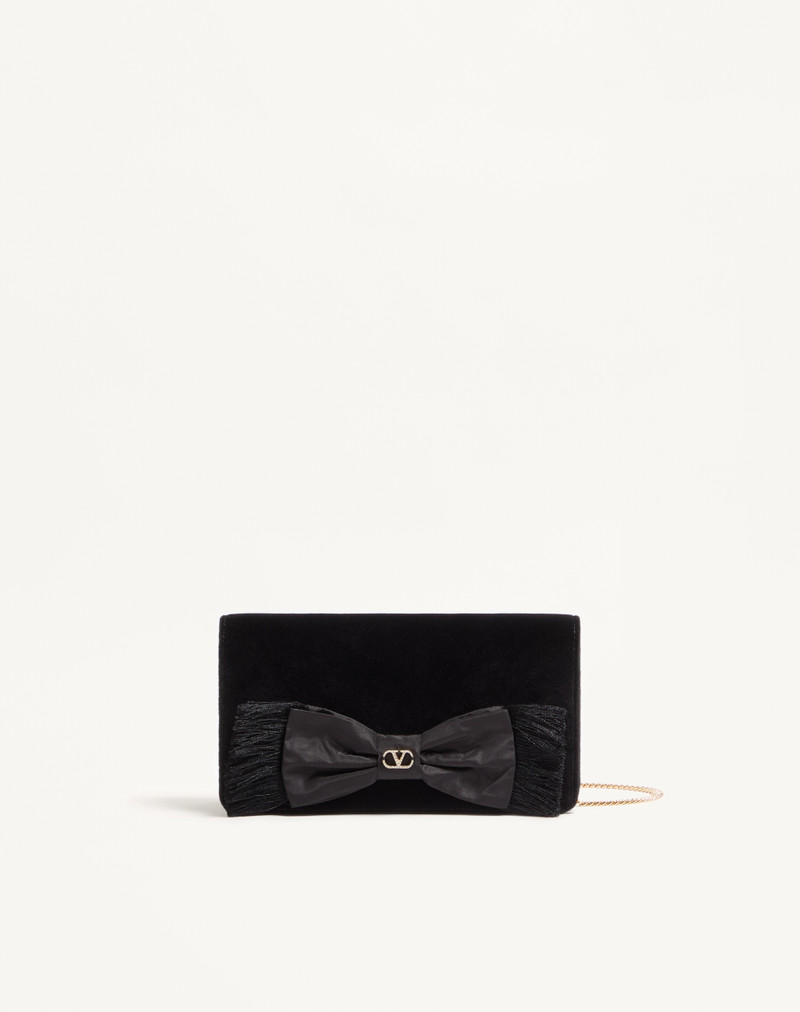 VLOGO SIGNATURE MINI VELVET SHOULDER BAG 1