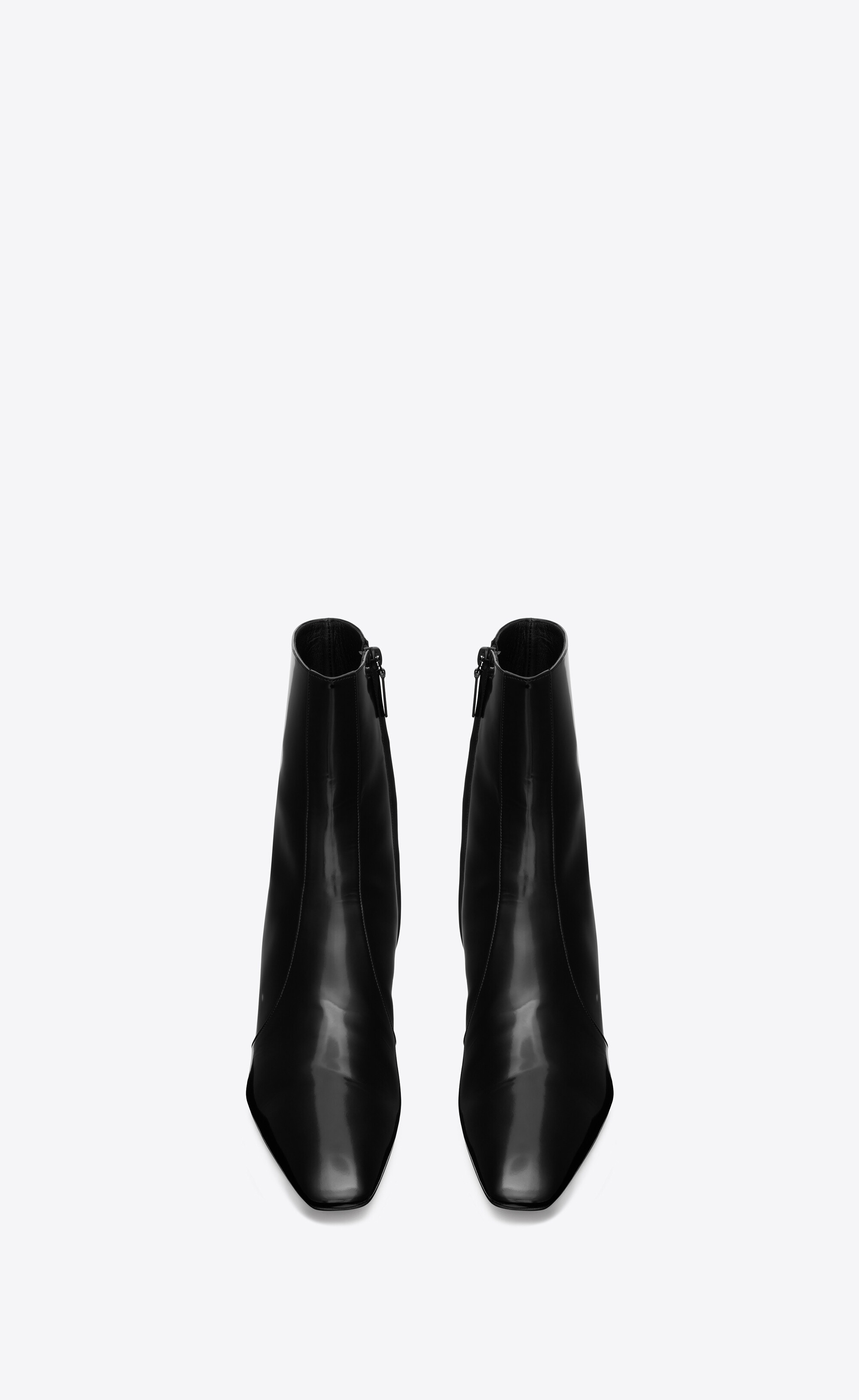 xiv zipped boots in glazed leather - 2